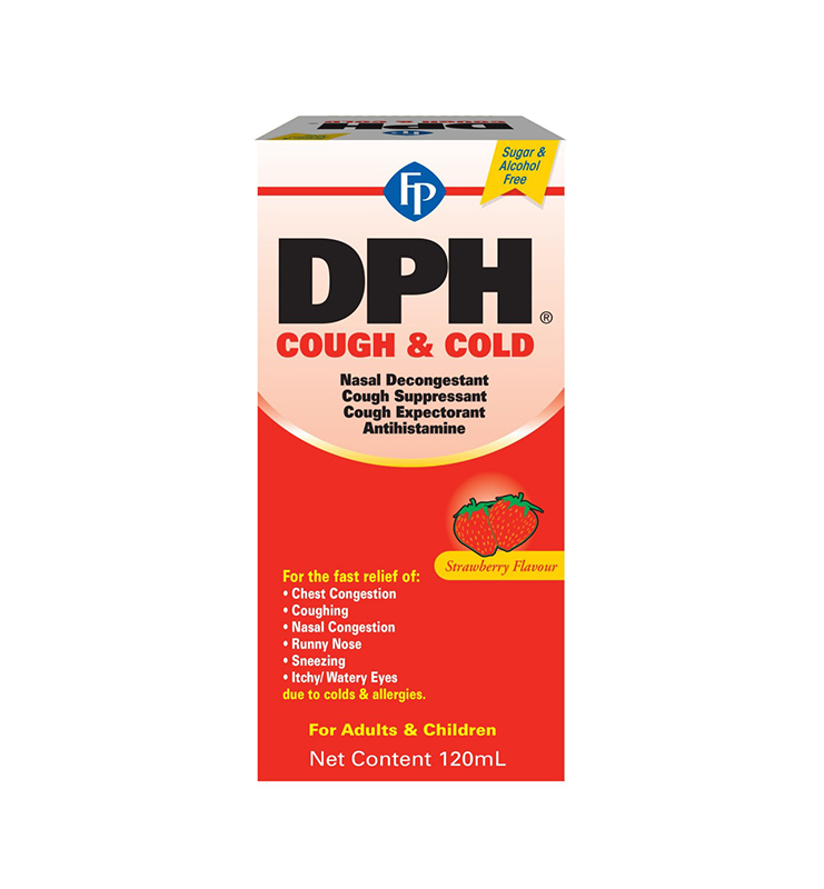 FP DPH COUGH &amp; COLD ADULT STRAWBERRY 120ML