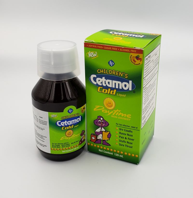 CETAMOL CHILDREN'S COLD MEDICINE NON-DROWSY 120ml