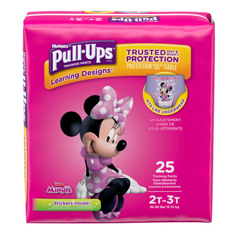 HUGGIES PULL-UPS T/PANTS 2T-3T GIRL 25 PACK