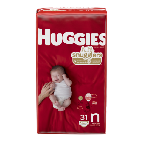HUGGIES BABY DIAPER N/BORN L/SNUGGLER 31’S