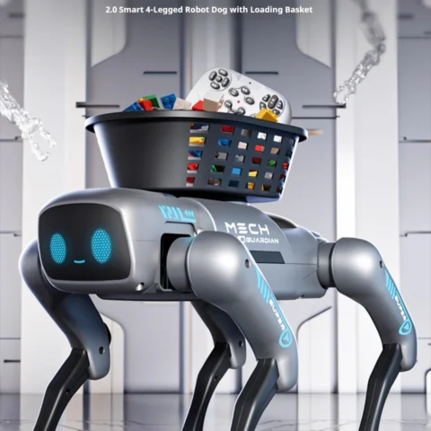 2026 New Ai Intelligent Smart Robot Dog Remote Control Toy Programmable With Loading Basket For Boys Birthday Festival Gift
