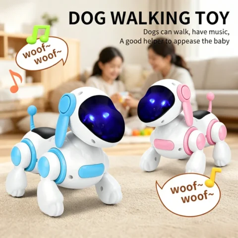 Smart Interactive Robotic Dog Toy with Simulated Walking, Light & Sound Music Effects for Children’s Educational Play