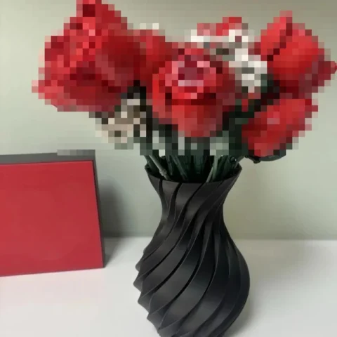 Vase for Lego Bouquet Roses Flowers Flower Bouquet Building Blocks Model Bricks Vase Dispaly DIY Toys For Kids Gift