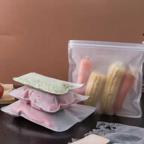 Silicone Food Storage Containers Leakproof Containers Reusable Stand Up Zip Shut Bag Cup Fresh Bag Food Storage Bag Fresh Wrap