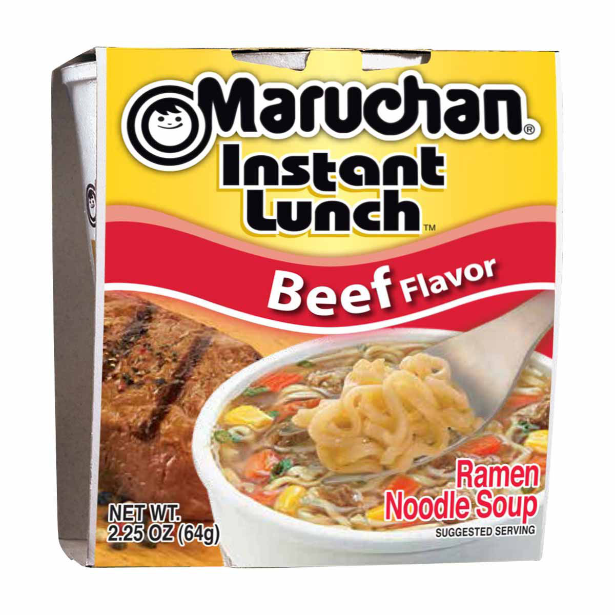 Maruchan Instant Lunch Ramen Noodle Soup, Beef Flavor, 2.25 oz