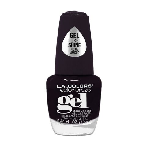 L.A. Colors Color Craze Gel Extreme Shine Nail Polish, Blackberry, 0.44 fl oz