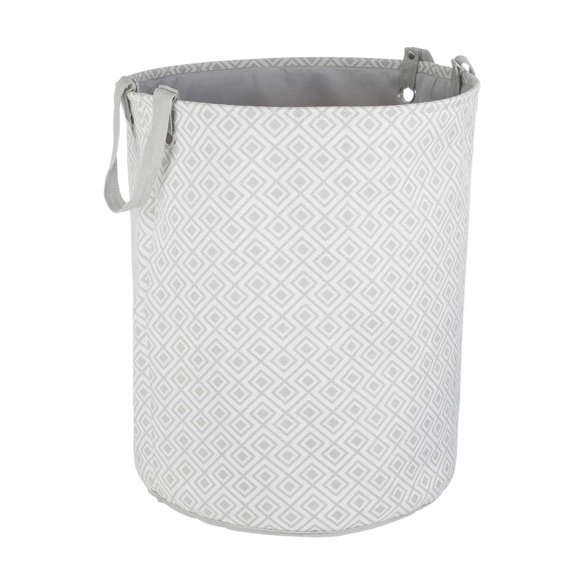 Diamond Pattern Fabric Laundry Hamper, Large