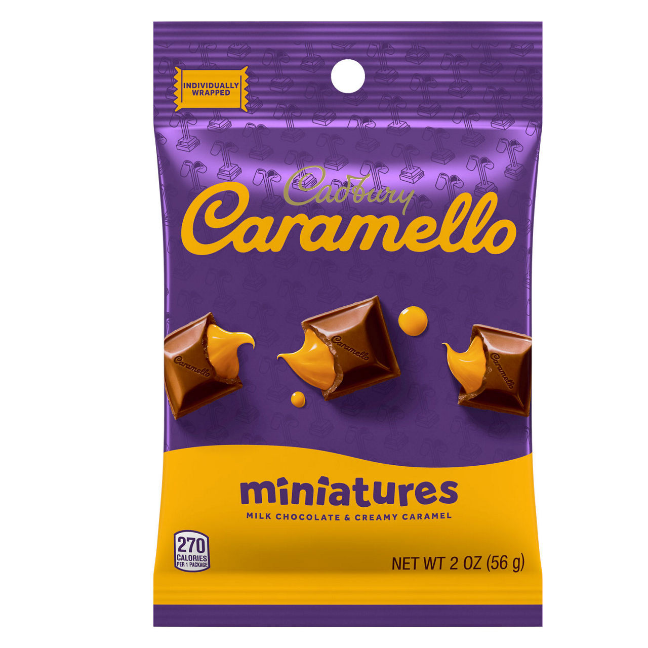 CADBURY CARAMELLO Miniatures Milk Chocolate Caramel Candy Bag, 2 oz