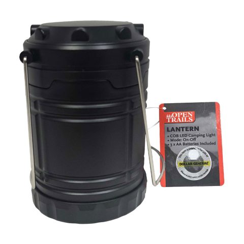 Open Trails Black Battery Operated LED Camping Lantern