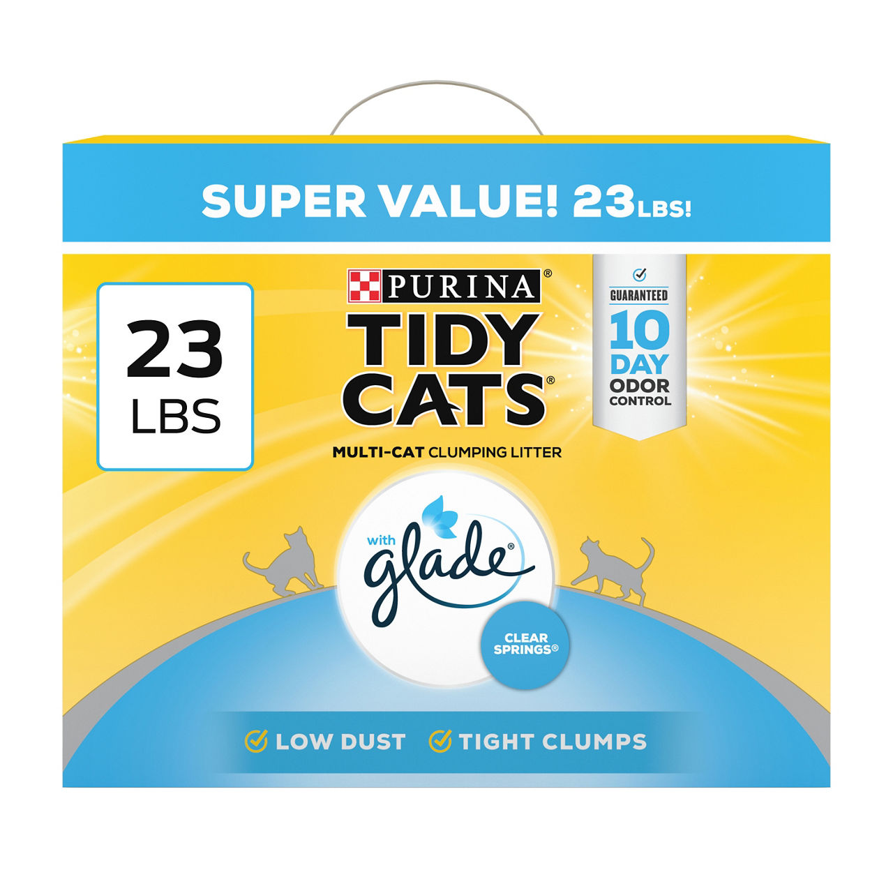 Purina Tidy Cats With Glade Clear Springs Scented, Odor Control, Clumping Multi-Cat Litter