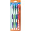 Rexall Massage & Tongue Cleaner Toothbrushes Medium, 4 ct