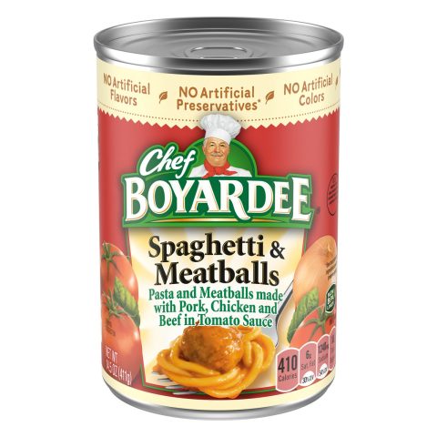Chef Boyardee Spaghetti and Meatballs in Tomato Sauce, Ready-to-Eat Meal, 14.5 oz. Can