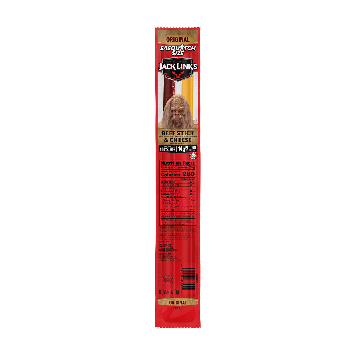 Jack Link's Original Beef & Cheese Combo - Sasquatch Size, 2.4 oz