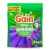 Gain Flings Liquid Washing Detergent pacs with Odor Defense + Color Guard, Moonlight Breeze Scent, 24 Count, 4-In-1 liquid laundry detergent pacs (Oxi, up to all day scent, Febreze Odor Defense and color guard), clean & fresh