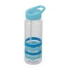 Striped Plastic Water Bottle, 26 oz, 2 Assorted Colors
