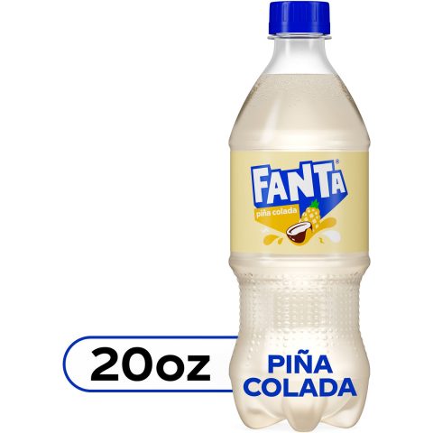 Fanta Pina Colada Soda Soft Drink Bottle, 20 fl oz