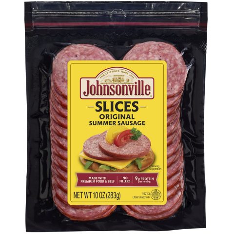 Johnsonville Original Pork Summer Sausage Slices 10 oz Package