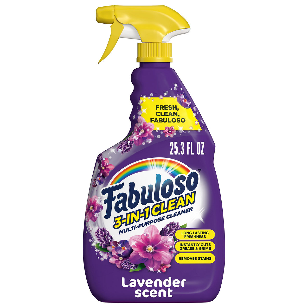 Fabuloso 3-in-1 Clean Spray, Multi-Purpose Cleaner, Lavender Scent, 25.3 fl oz