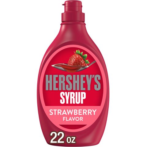 HERSHEY’S Strawberry Flavored Syrup Bottle, 22 oz