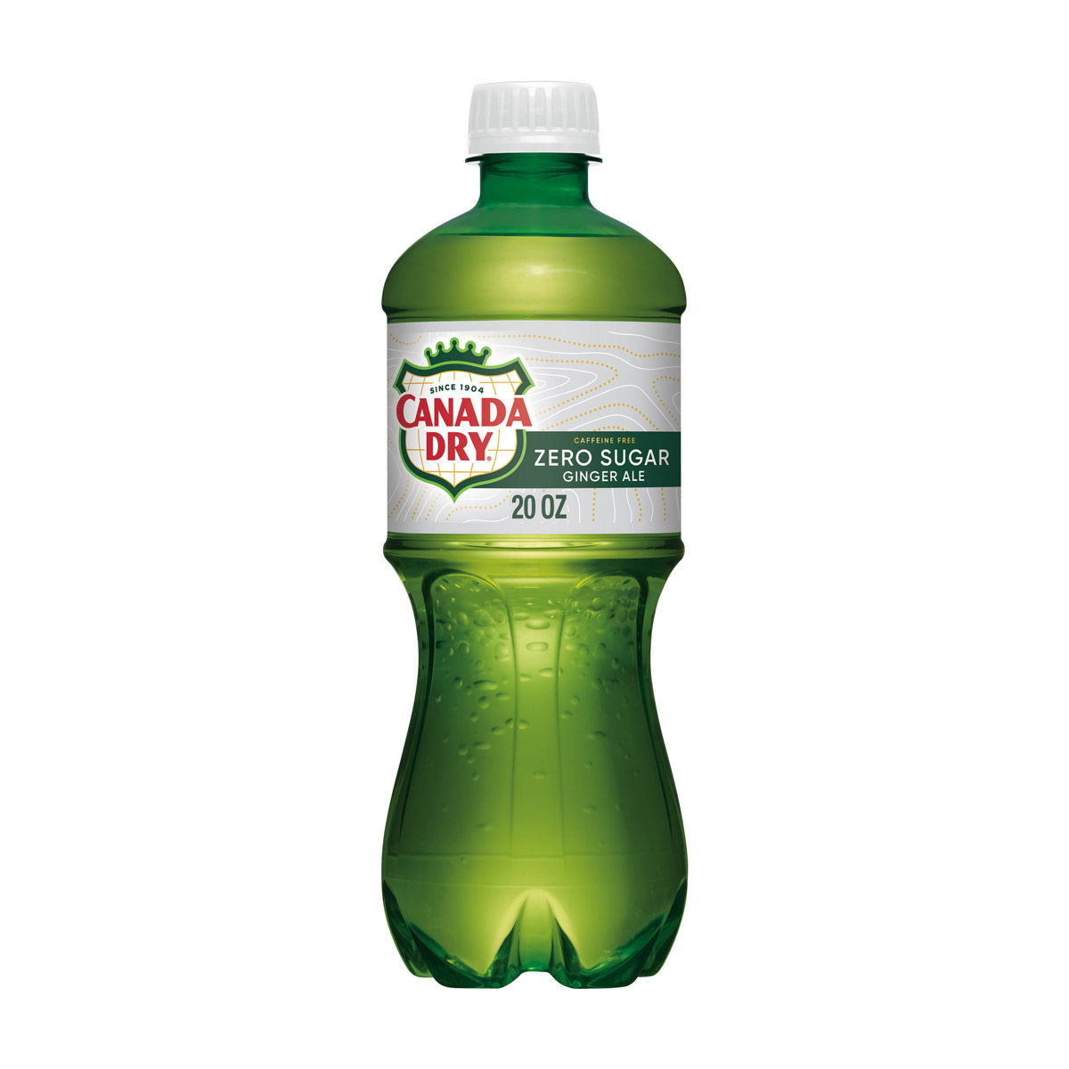 Canada Dry Zero Sugar Ginger Ale, Caffeine Free, 20 fl oz