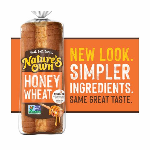 Nature’s Own Honey Wheat Bread, Non-GMO Sandwich Bread, 20 oz Loaf