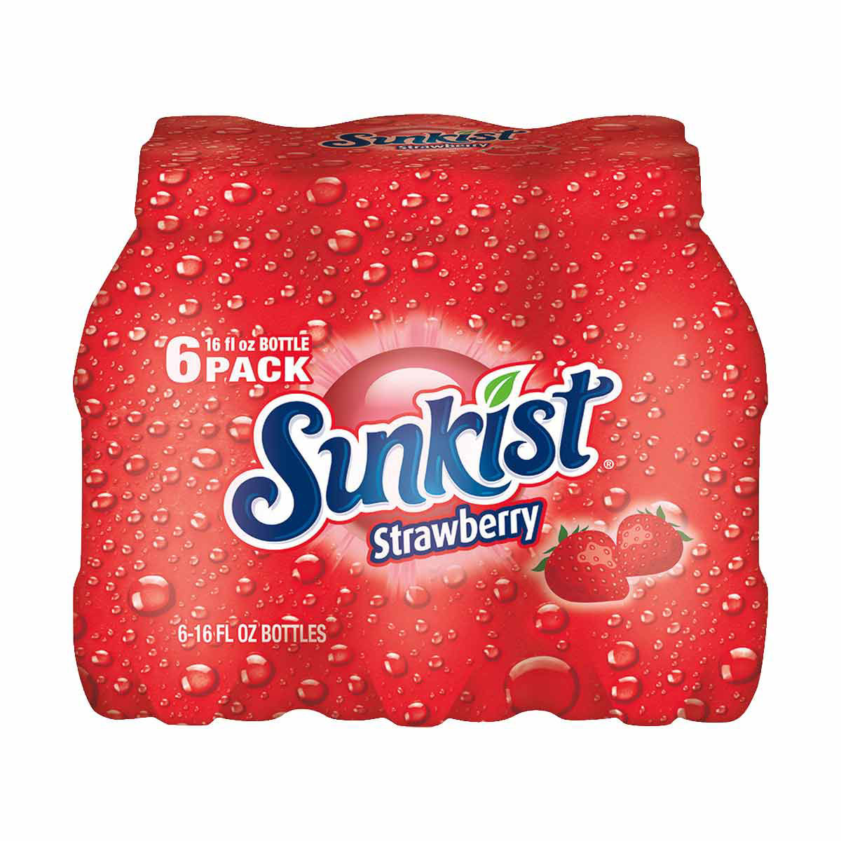 Sunkist Strawberry Soda, 16 fl oz bottles - 6 pk