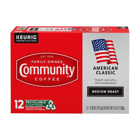 Community Coffee American Classic Coffee Pods, 12 count