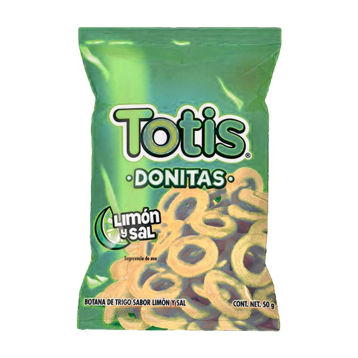 Totis Donitas Salt & Lime Flavored Wheat Snack 1.76 oz Bag