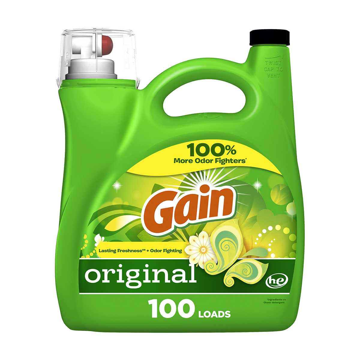 Gain HE Compatible Liquid Laundry Detergent, Original Scent, 144 fl oz - 100 loads