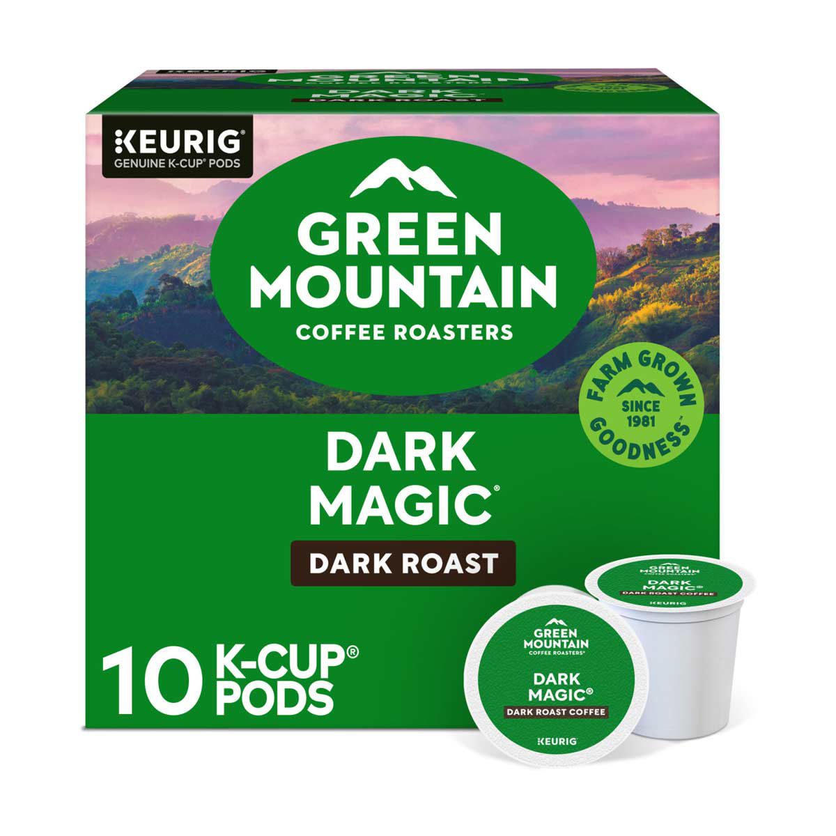 Green Mountain Coffee Roasters Dark Magic K-Cup Pods, Dark Roast, 10 ct