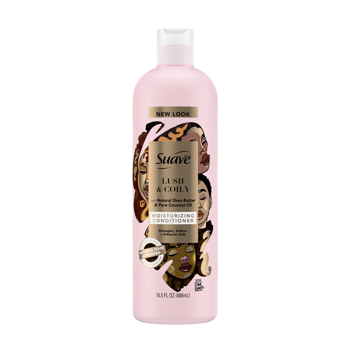 Suave Lush & Coily Shea Butter & Pure Coconut Oil Conditioner, 16.5 fl oz