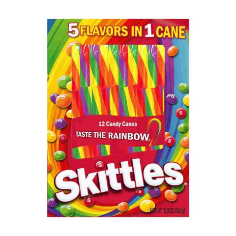 Skittles Candy Canes, 12 ct