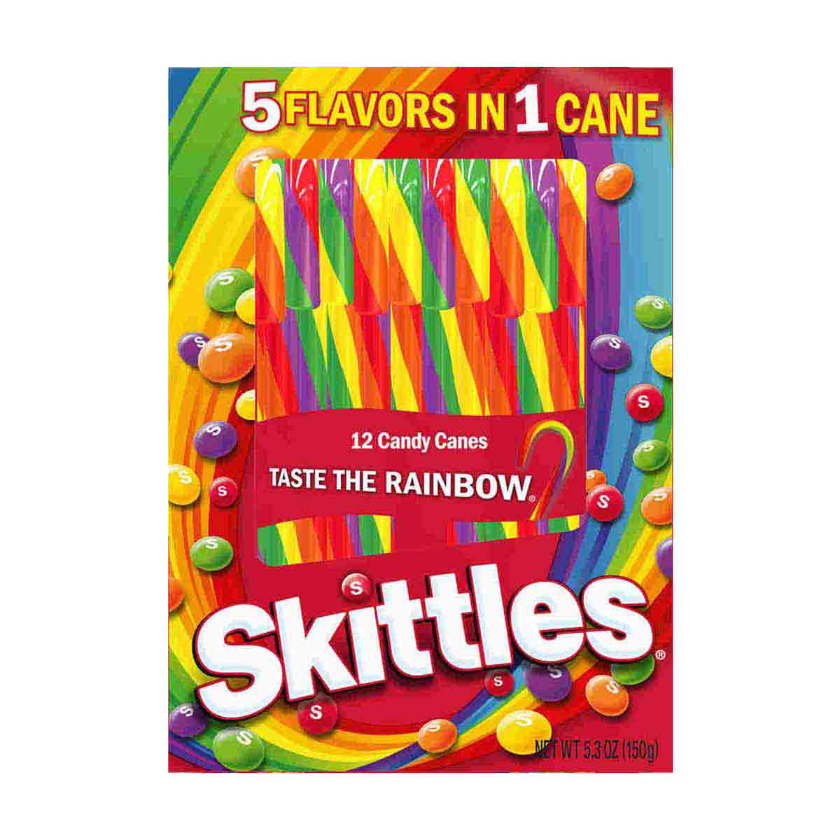 Skittles Candy Canes, 12 ct