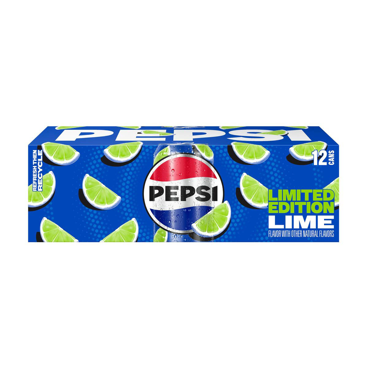 Pepsi Cola Lime Soda, 12 fl oz Cans, 12 pk