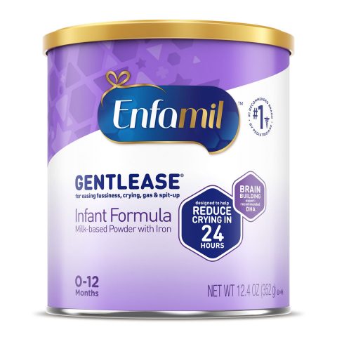 Enfamil Gentlease Infant Formula, Milk-Based Powder with Iron, 0-12 Months, 12.4 oz