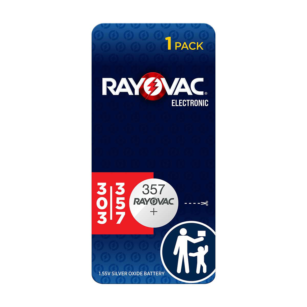Rayovac Silver Oxide Cell Batteries Size 357, 1 ct