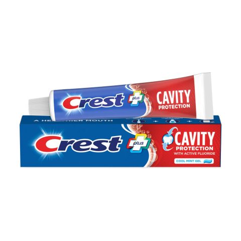 Crest Plus Cavity Protection Toothpaste Gel, Cool Mint, 5.7 oz