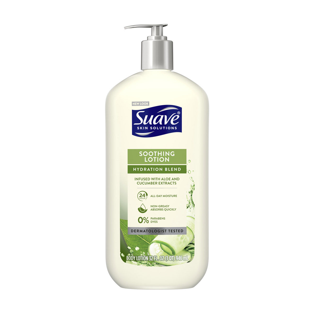 Suave Skin Solutions Aloe Soothing Body Lotion, 32 oz