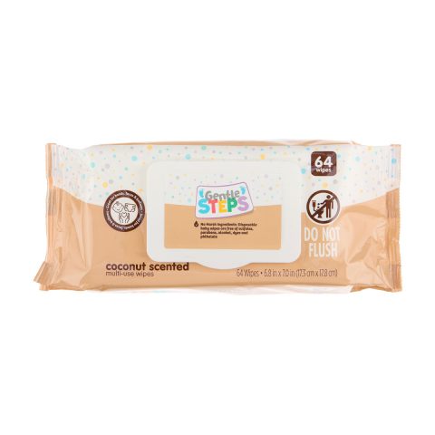 Gentle Steps Multi-use Baby Wipes – Coconut, 64 ct