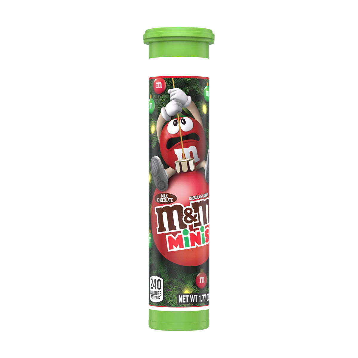 M&M'S Minis Milk Chocolate Holiday Tube, 1.77 oz