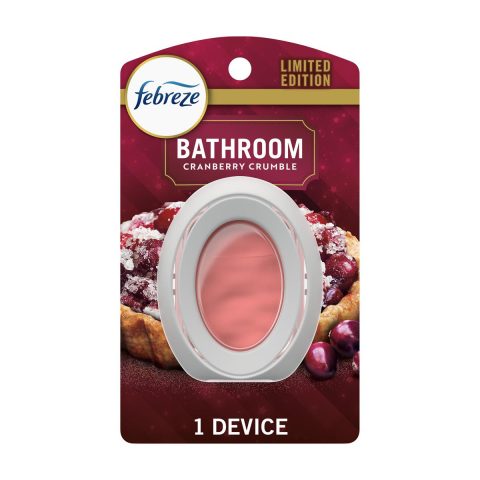Febreze Bathroom Air Freshener, Odor-Fighting, Cranberry Crumble Scent, 1 Count