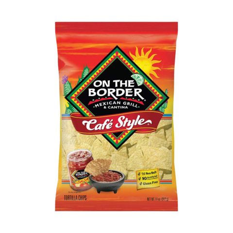 On The Border Café Style Tortilla Chips, 11 oz