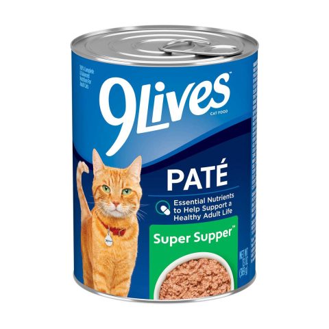 9 Lives Cat Food, Super Supper, Meaty Pate, 13 oz