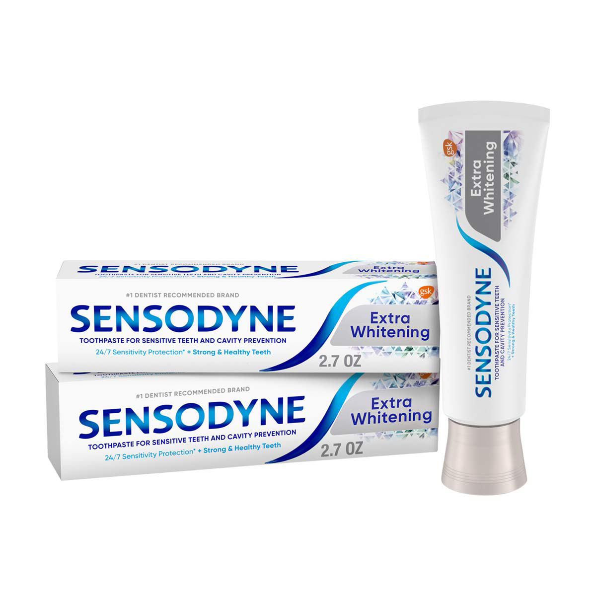 Sensodyne Extra Whitening Toothpaste for Sensitive Teeth, 2.7 oz, 2 pk