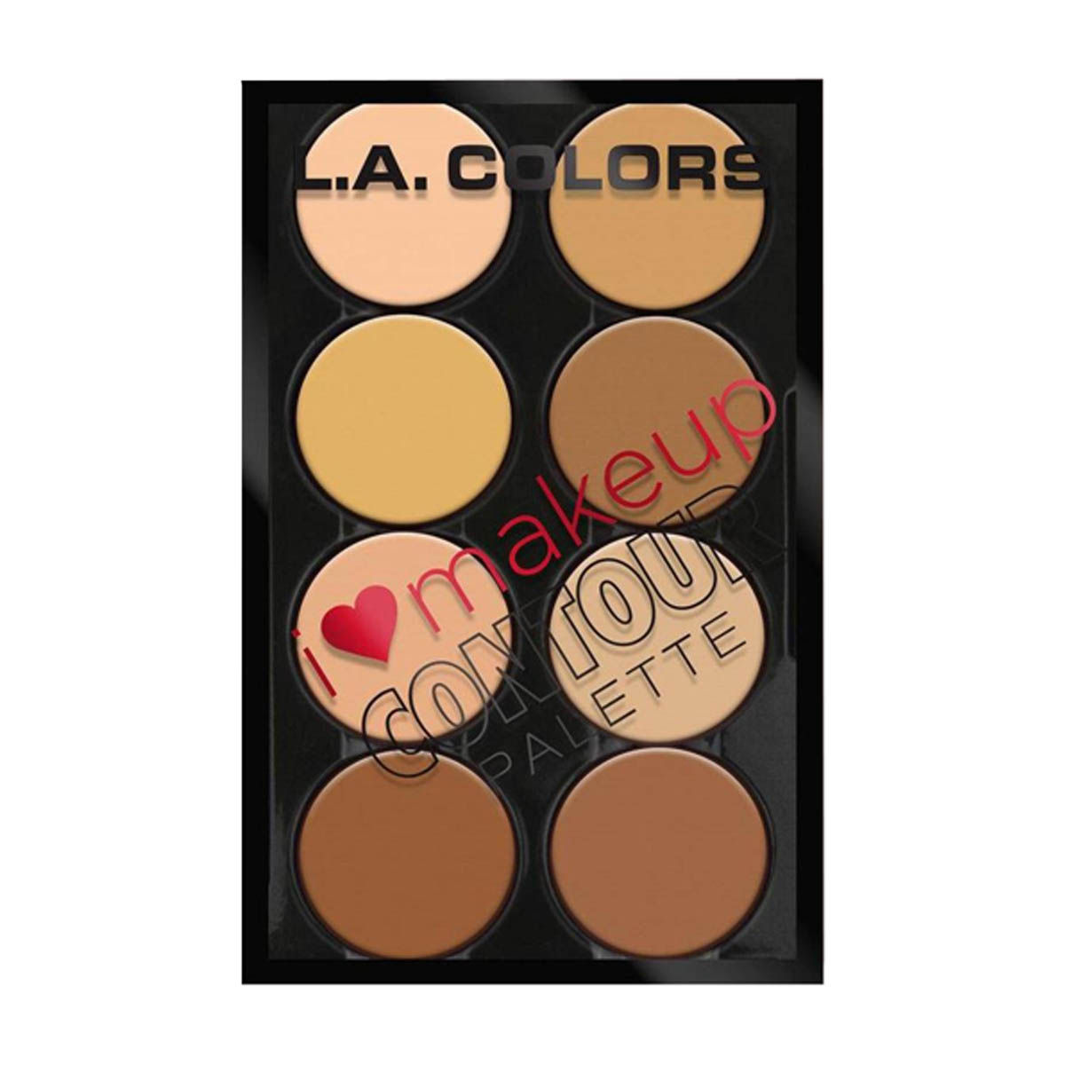 L.A. Colors I Heart Makeup Contour Palette, Medium To Dark