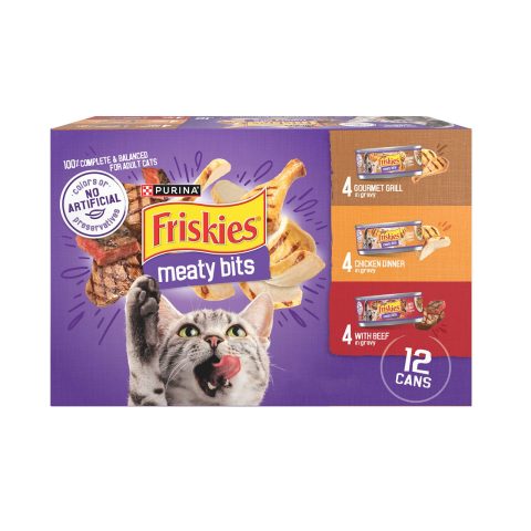 Purina Friskies Gravy Wet Cat Food Variety Pack, Meaty Bits