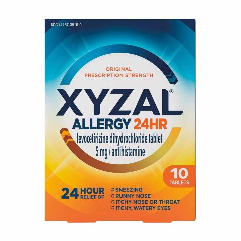 Xyzal 24HR Allergy Relief Medicine, Prescription Strength, 10 ct