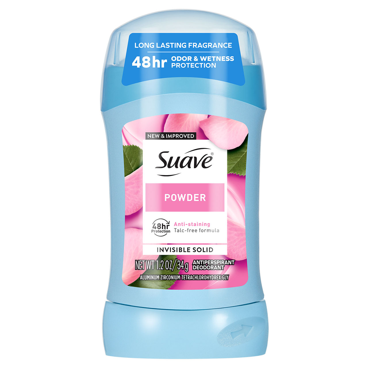 Suave Antiperspirant Deodorant For Women, Invisible 48hr Protection, Powder, 1.2 oz
