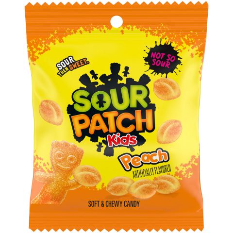 SOUR PATCH KIDS Peach Soft & Chewy Gummy Candy, 3.56 oz