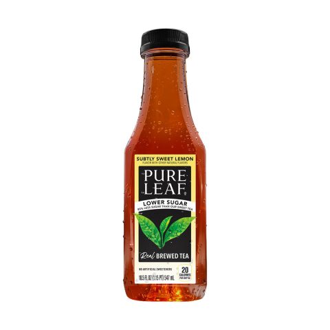 Pure Leaf Lower Sugar Iced Tea – Subtly Sweet Lemon, 18.5 fl oz